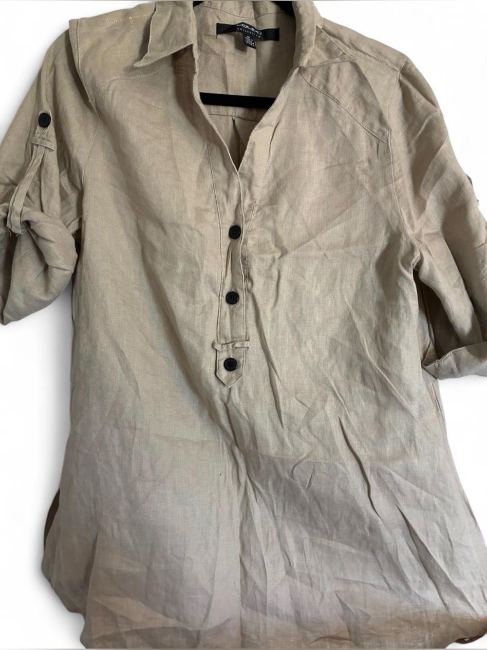 Coupe Linen Blouse Medium Lagenlook - Picture 2 of 8